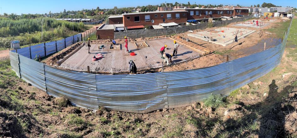 Avance de obra en el barrio Punta de Rieles