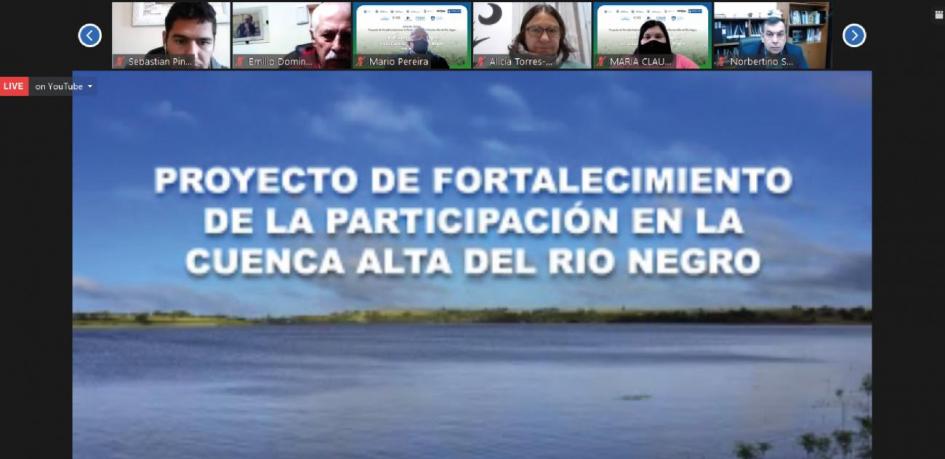 Institucionalidad del agua en la cuenca alta del río Negro Captura de pantalla de la actividad Institucionalidad del agua en la cuenca alta del río Negro