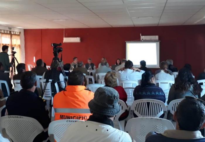 Sala del Club Social Centenario, donde se realizó la audiencia pública del Plan Centenario.