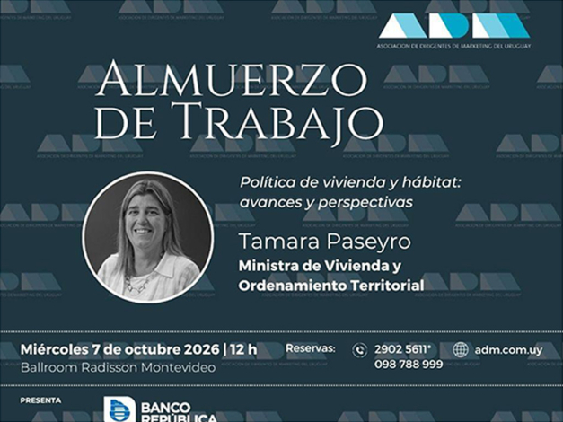 Ministra de vivienda participará de los almuerzos de trabajo de ADM Ministra de vivienda participará de los almuerzos de trabajo de ADM