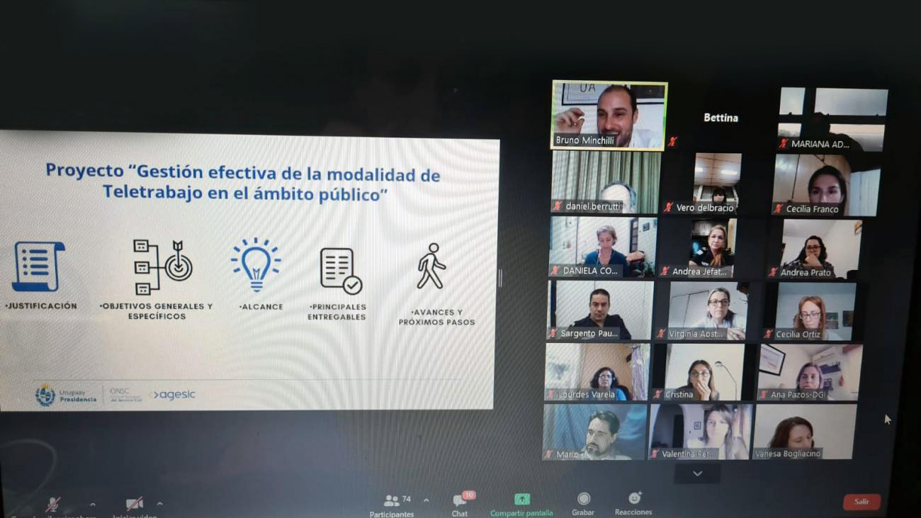 Funcionarios en un zoom Encuesta