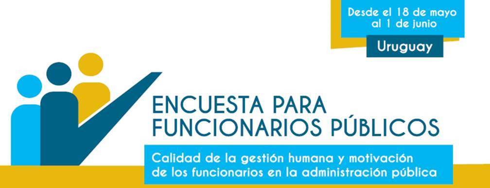 Encuesta para funcionarios públicos Banner con texto Encuesta para funcionarios públicos y logos