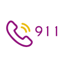 Imagen de un teléfono con el 911911