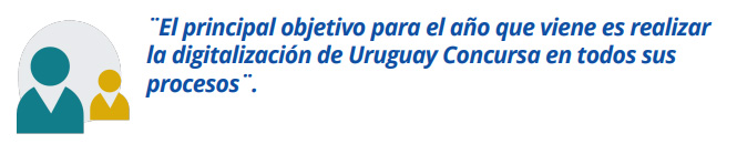 ¨El principal objetivo para el año que viene es realizar la digitalización de Uruguay Concursa en todos sus procesos¨. 