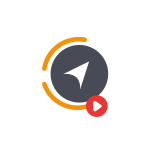 flecha en un círculo