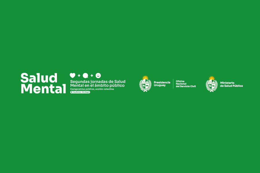 fondo verde con los logos de Salud Mental, de ONSC y del Ministerio