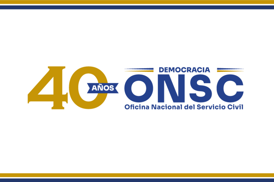 Placa con el texto 40 años ONSC