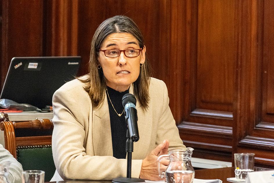 Florencia Krall, directora de cuidados de la Secretaría Nacional de Cuidados y Discapacidad Disertante Florencia Krall
