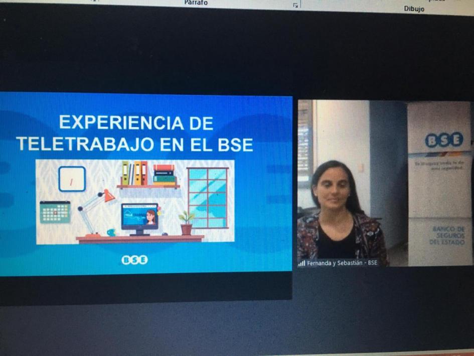 Imagen del encuentro imagen de una persona exponiendo virtualmente