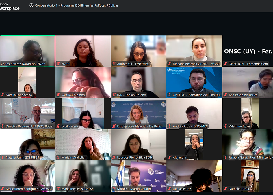 Comenzó a dictarse el Programa "Enfoque de Derechos Humanos en las Políticas Públicas" Foto de personas en un zoom