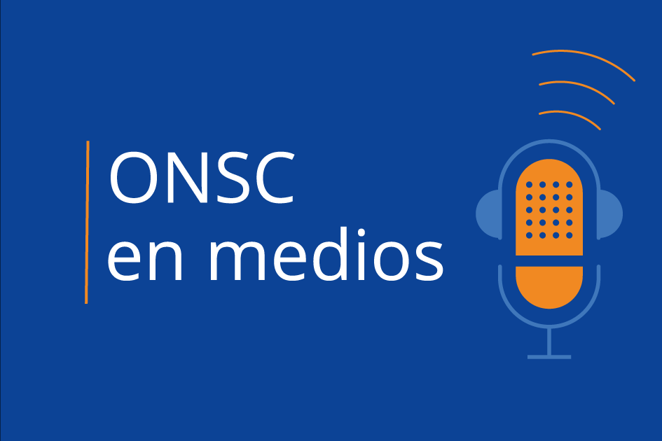ONSC en medios Placa con micrófono