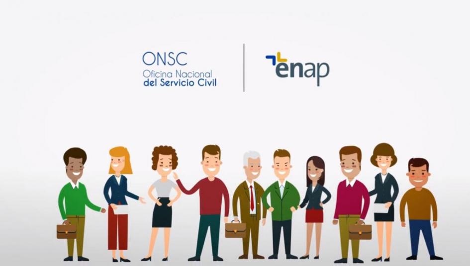 Oferta educativa de la ENAP Dibujo de varias personas.