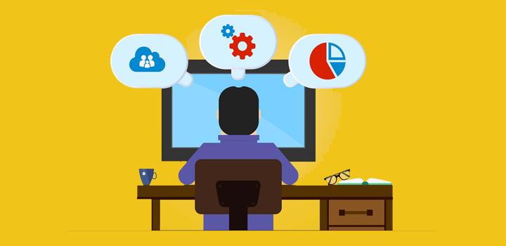 Informe de resultados Persona trabajando con una computadora
