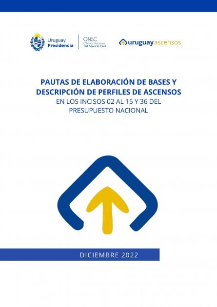 Pautas de elaboración de bases y descripción de perfiles de ascensos Tapa de la guía