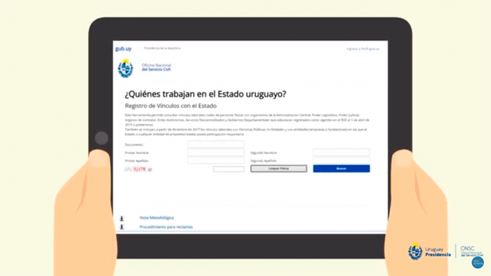 ¿Quiénes trabajan en el Estado uruguayo? Imagen del buscador de personas en el RVE
