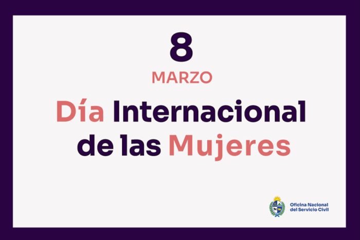 Imagen con el texto "8 de marzo Día Internacional de las Mujeres"