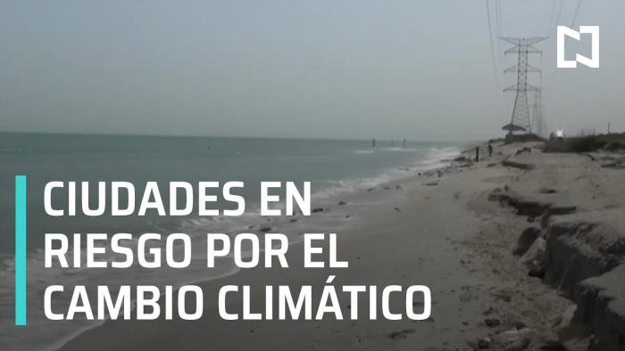 Afiche. Ciudades en riesgo por el cambio climático