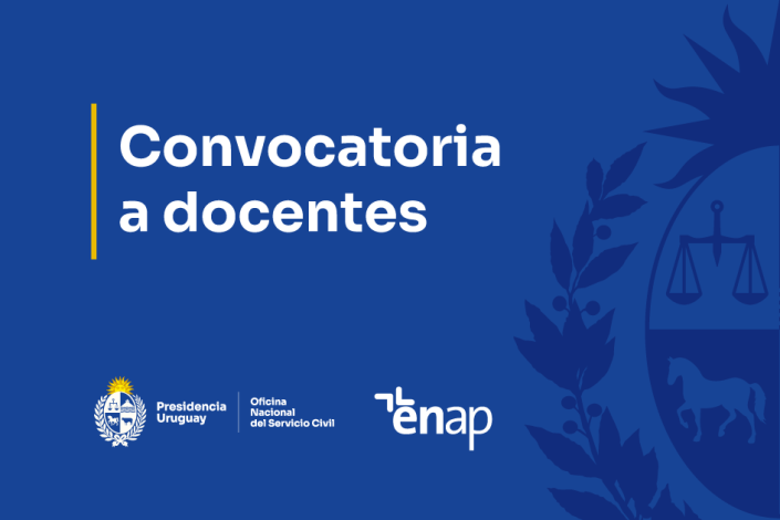 Convocatoria a docentes Cartel informativo tipo gráfico con fondo azul y texto blanco que anuncia una convocatoria a docente
