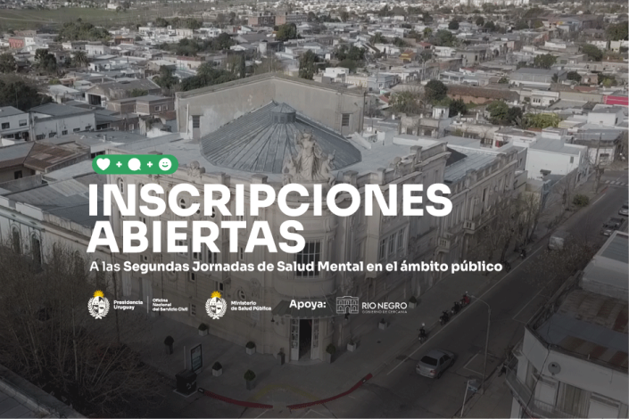 Inscripciones abiertas Placa con fondo de una cuidad, destacandose la fachada de un teatro, con una frase y logos.