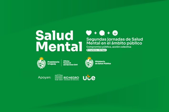 Placa fondo verde sobre las Segundas jornadas de Salud Mental Placa fondo verde sobre las Segundas jornadas de Salud Mental