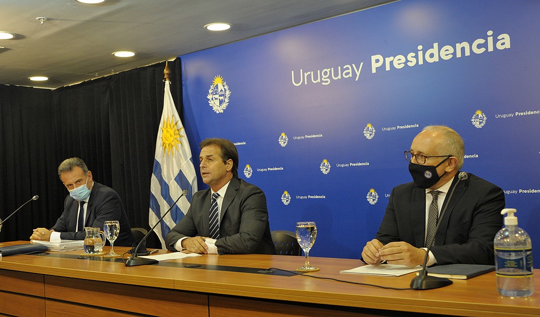 Daniel Salinas, Luis Lacalle Pou y Pablo da Silveira Daniel Salinas, Luis Lacalle Pou y Pablo da Silveira