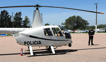 helicóptero de la policía