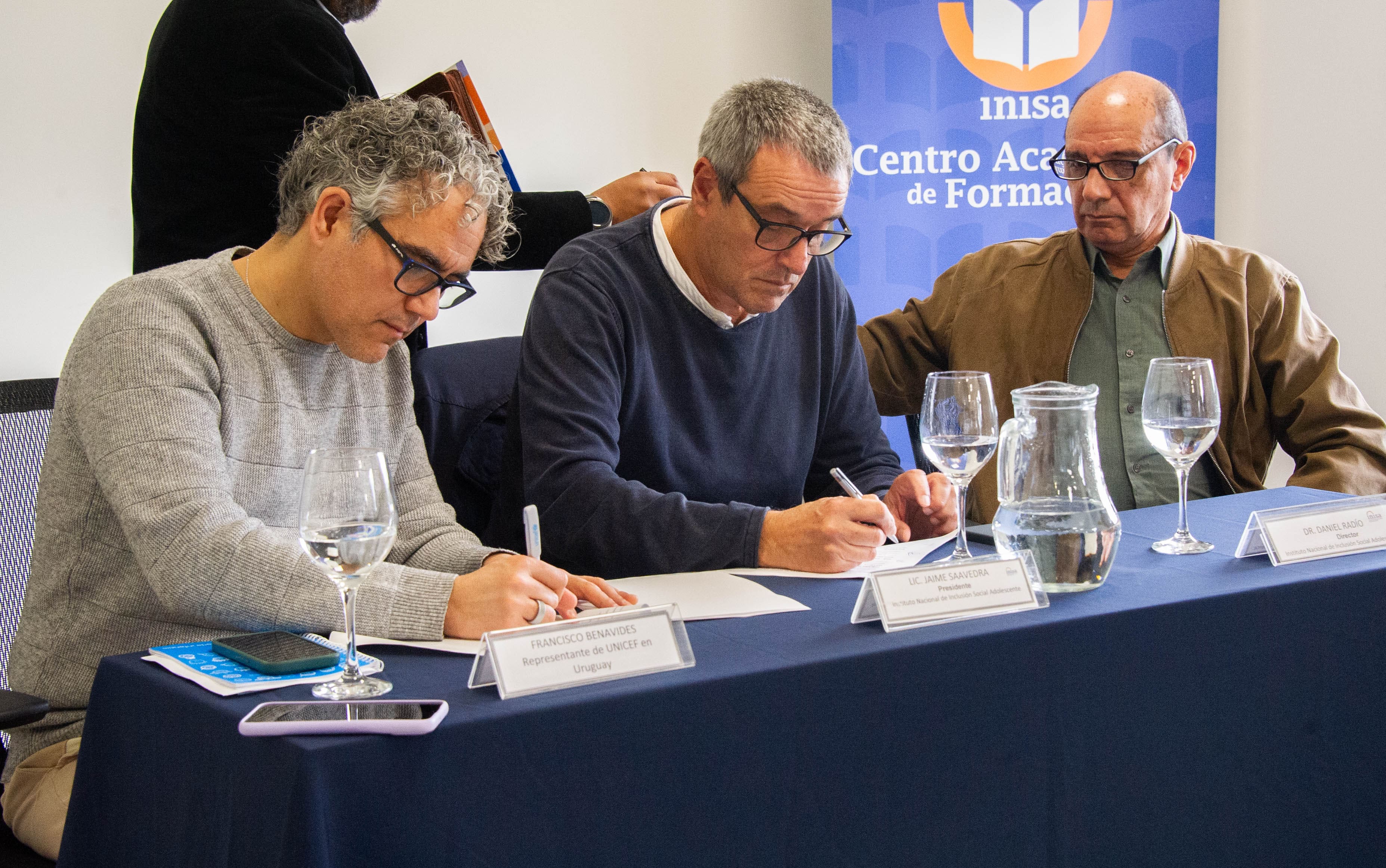 Francisco Benavídez, Jaime Saavedra y Daniel Radío