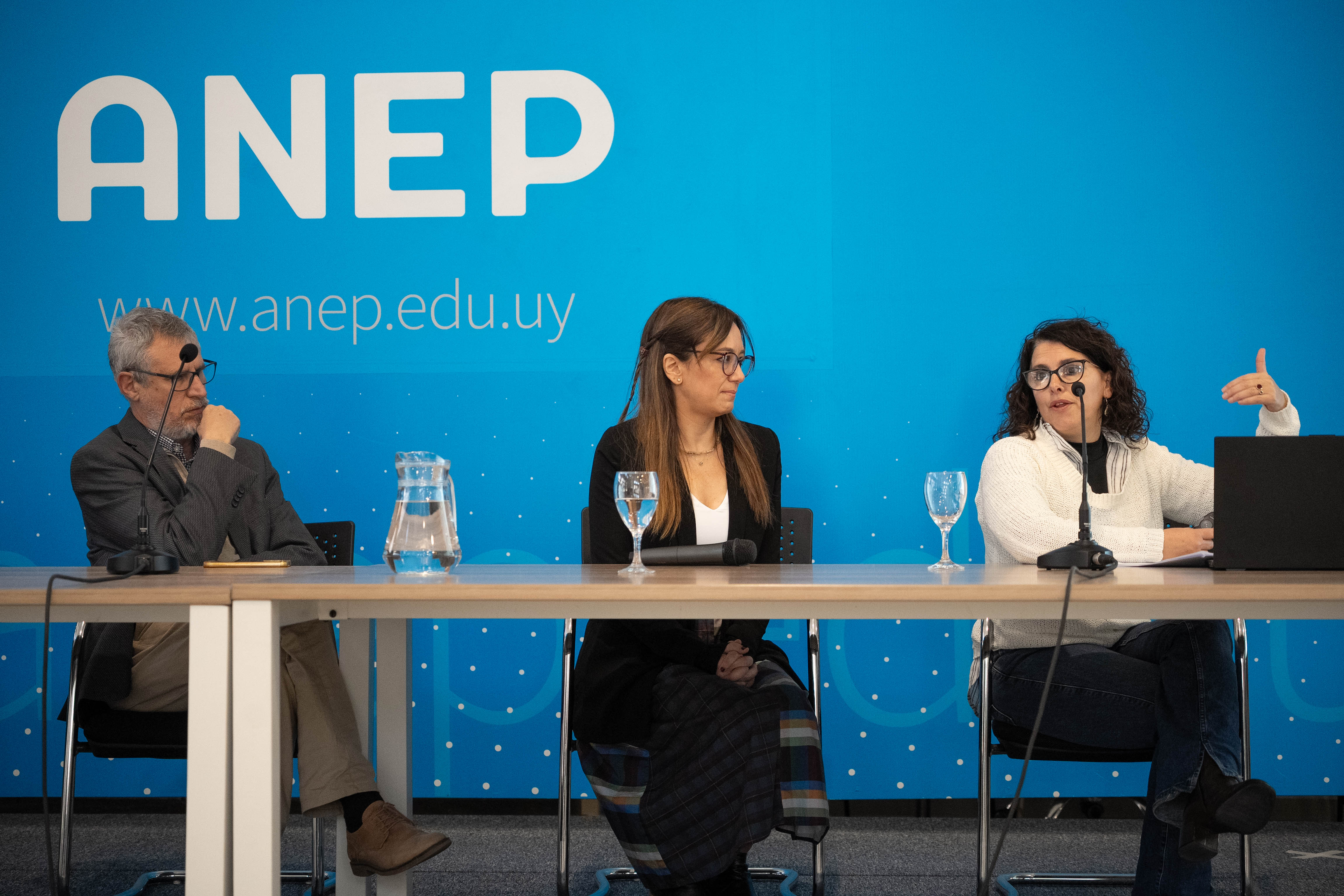 Andrés Peri, Tania Biramontes y Virginia Bosco