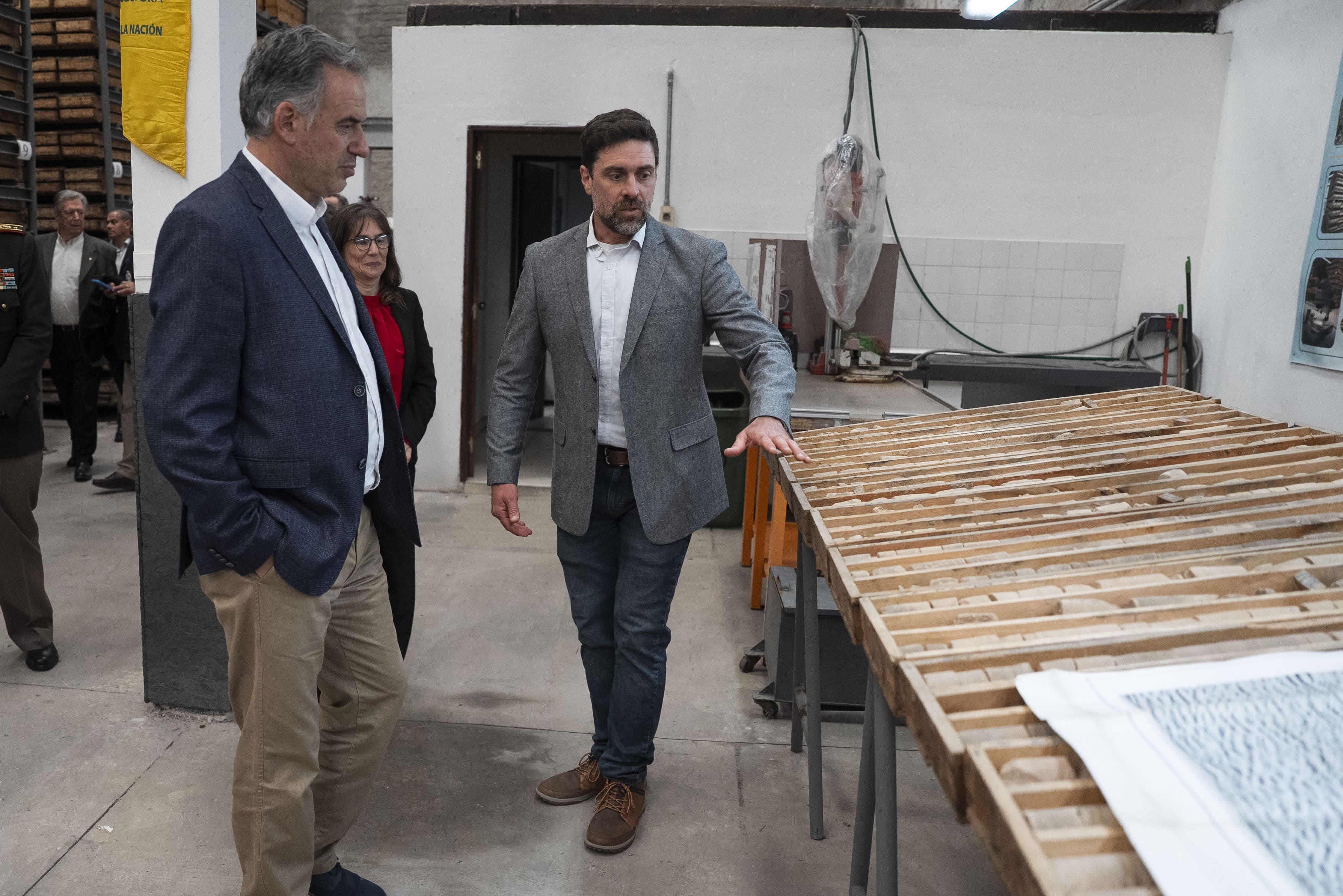 Presidente Orsi en la Litoteca de Ancap