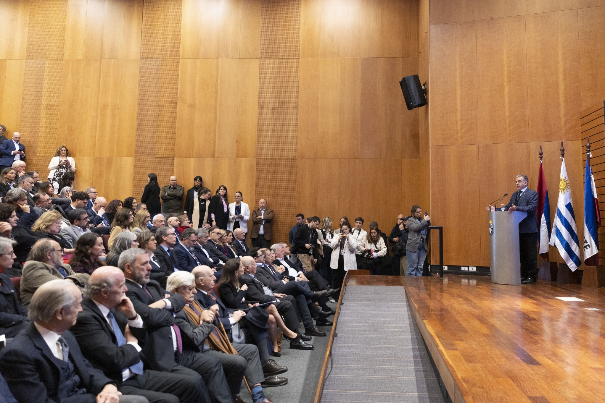 Oratoria de Orsi durante el evento