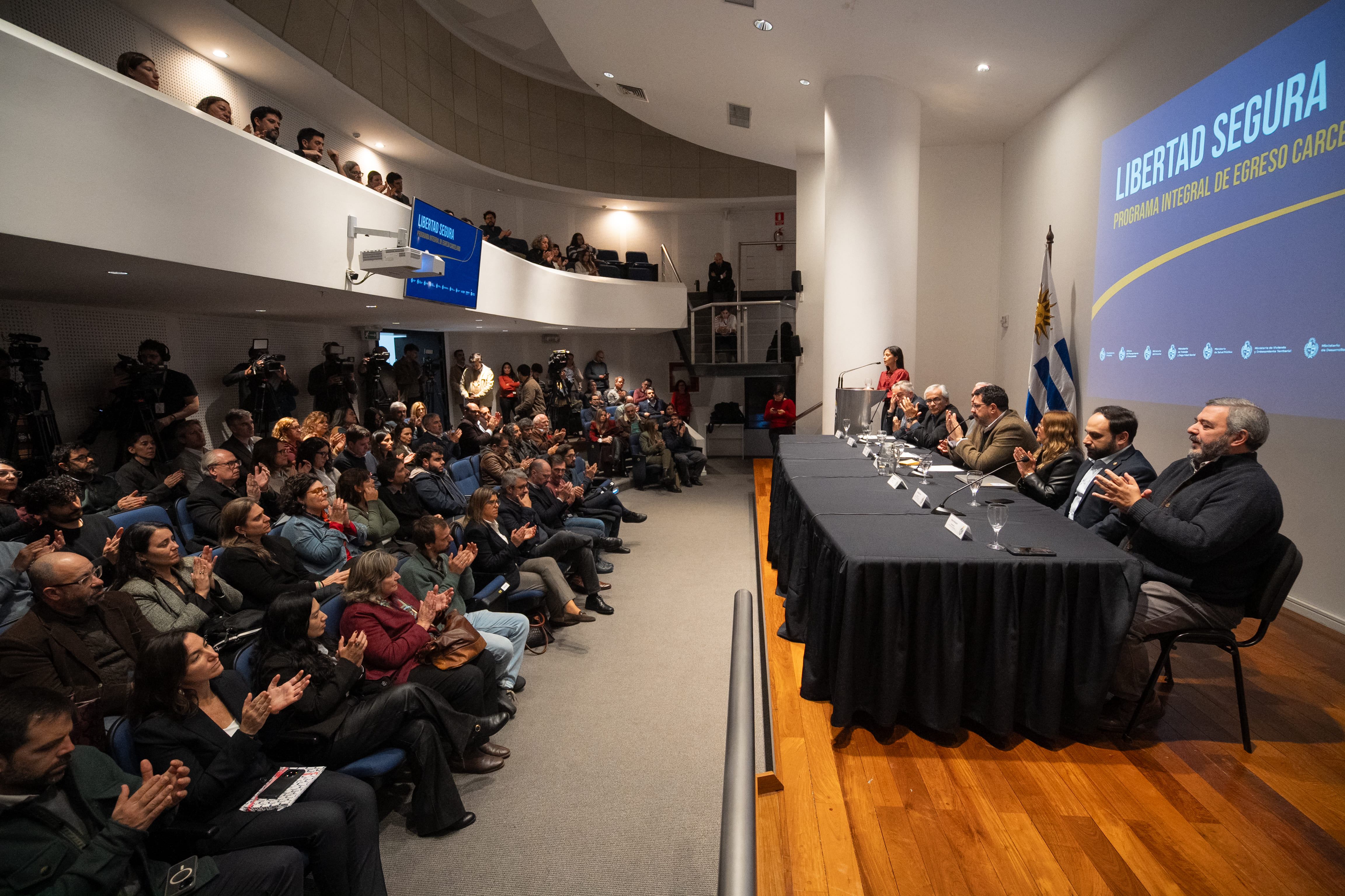 Sala de actos de Torre Ejecutiva en la presentación de Libertad Segura