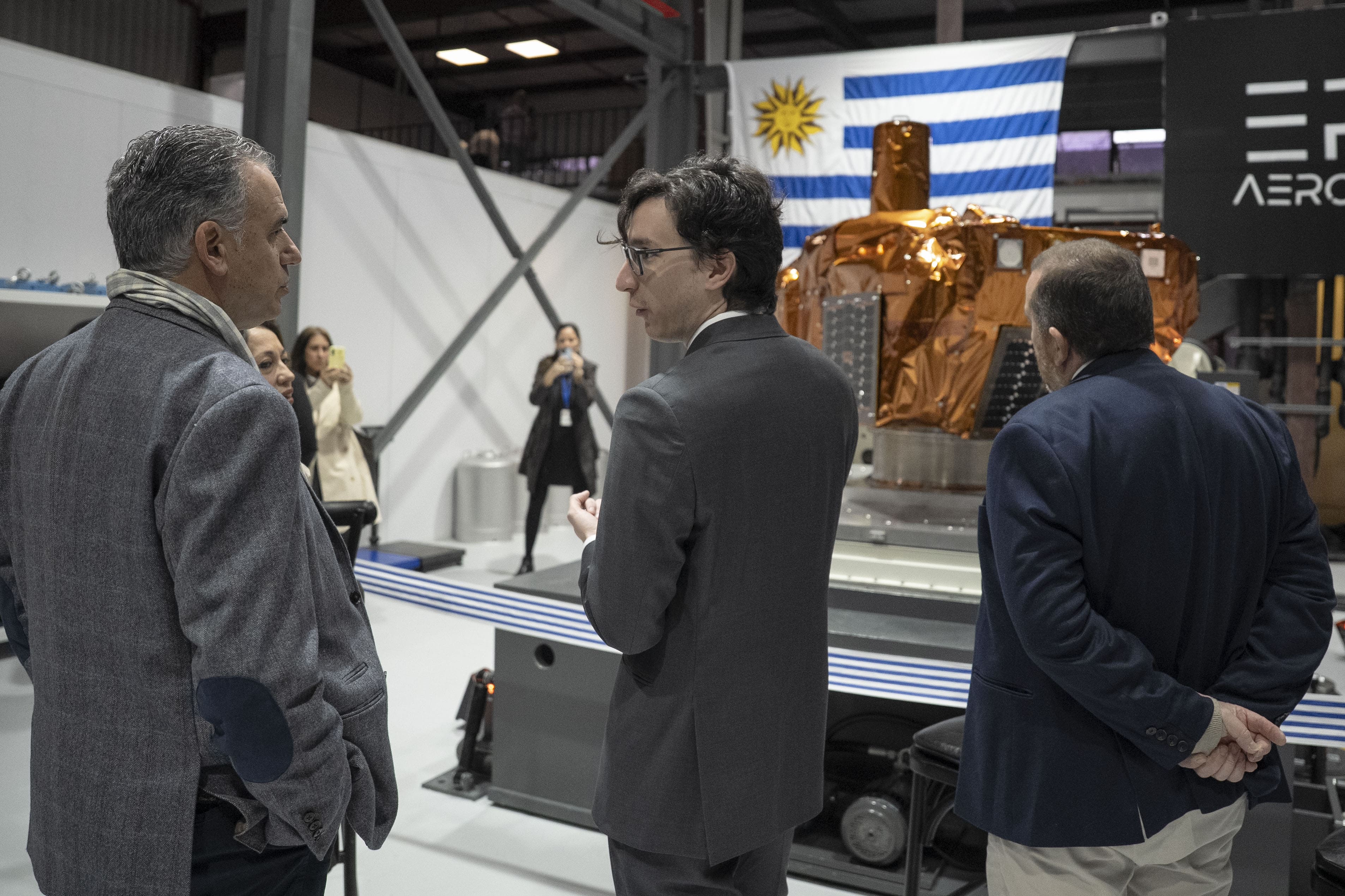 Yamandú Orsi, Ignacio Belieres y Joel Rodríguez