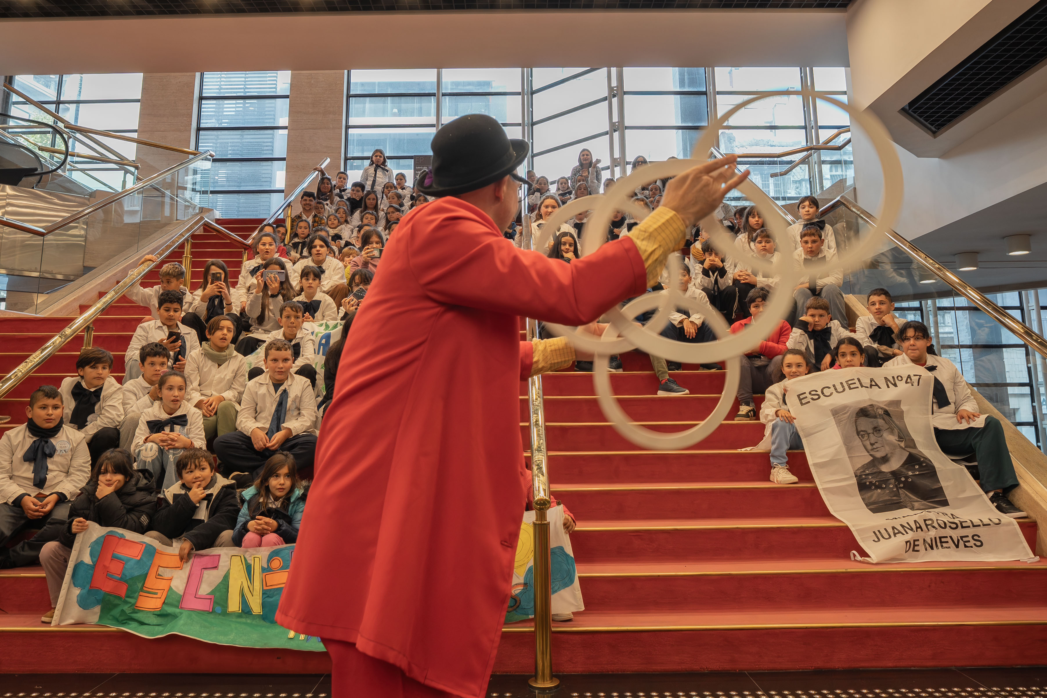 Actividad artística con escolares