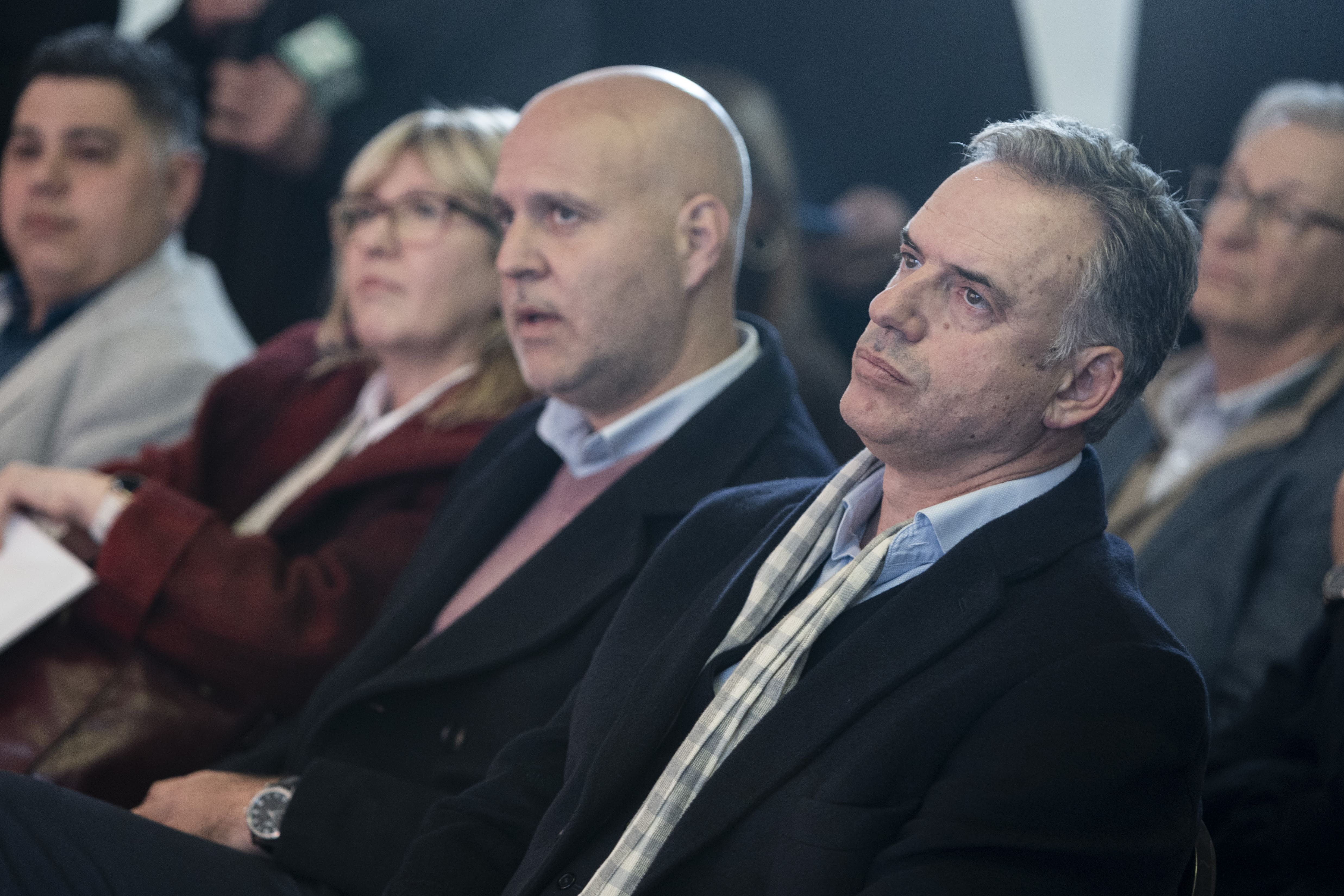 Yamandú Orsi, Francisco Legnani y Cristina Lustemberg