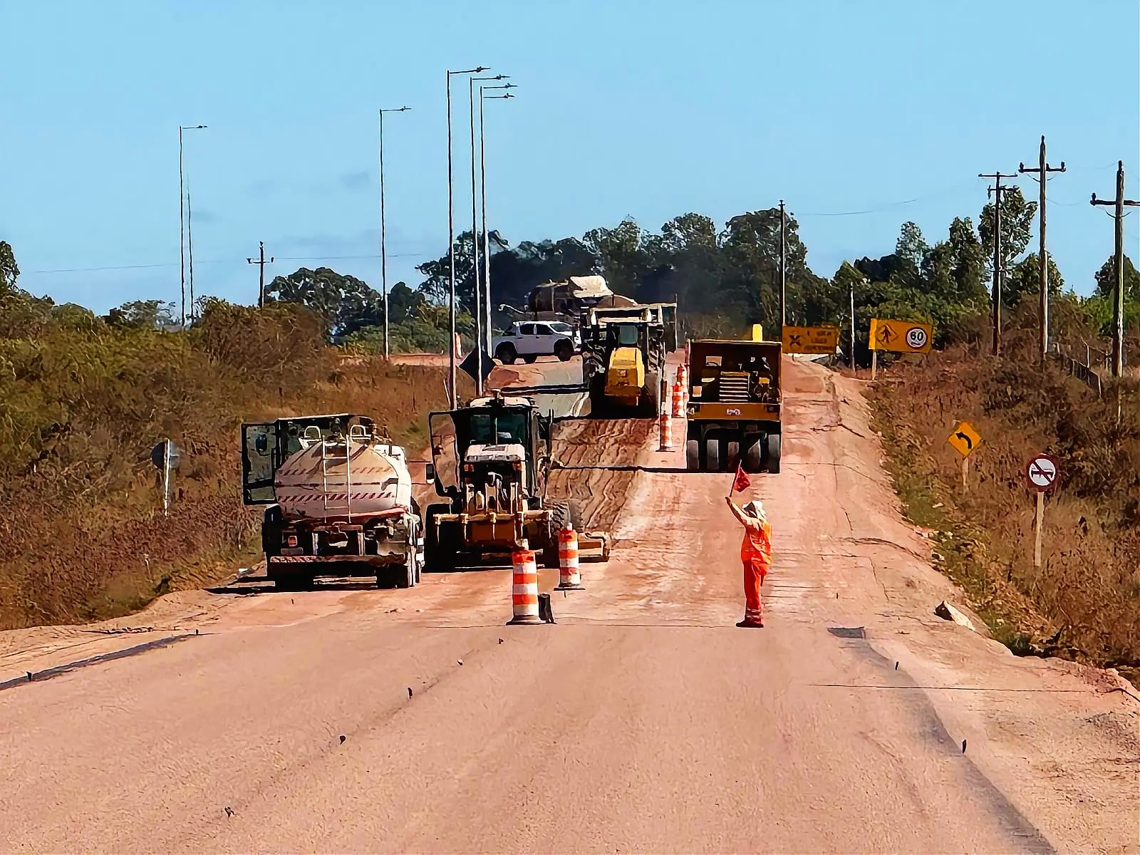 Obras de recargo de material granular