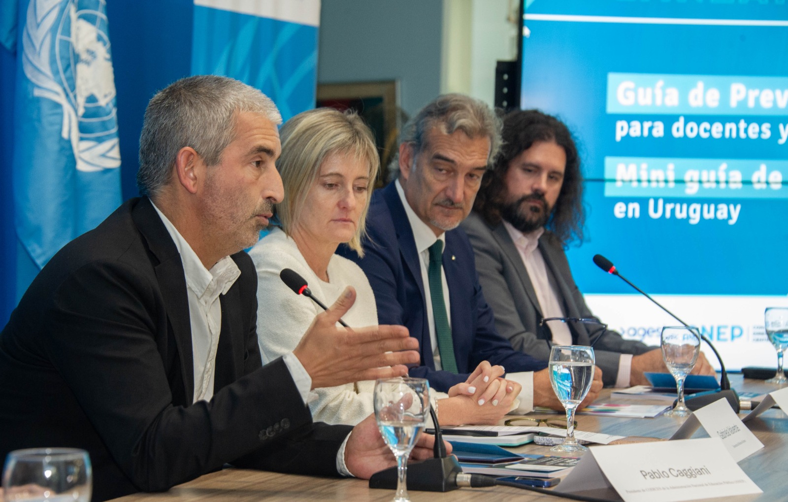 Caggiani y autoridades