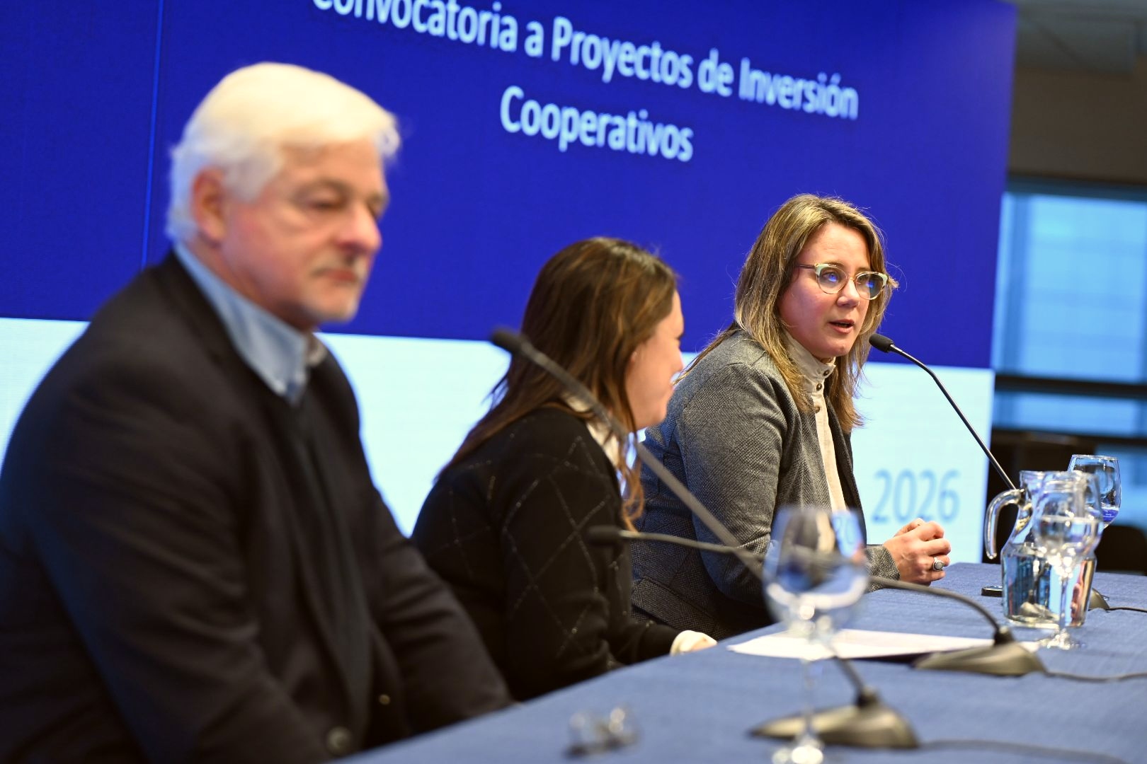Flavia Carretto durante presentación de fondos para proyectos de inversion cooperativos
