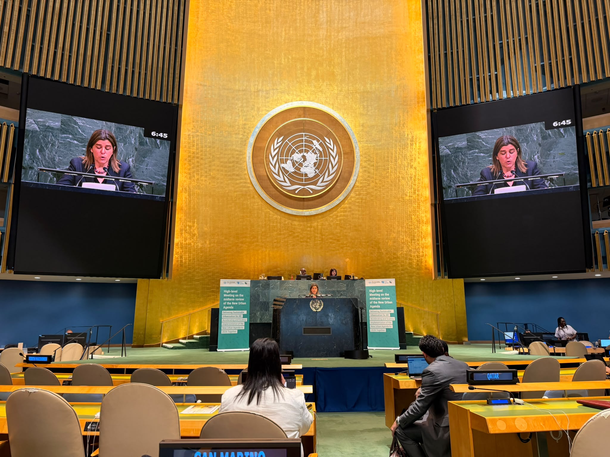 Tamara Paseyro diserta en la sesión especial de la Asamblea General de la ONU