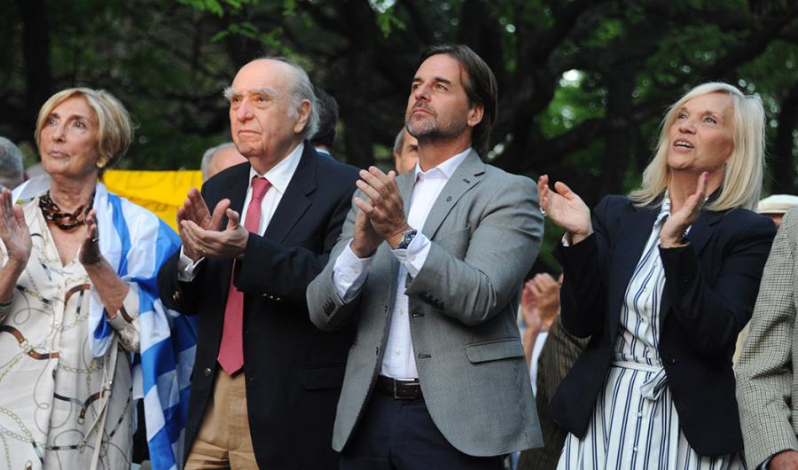 Menafra, Sanguinetti, Lacalle Pou y Argimón