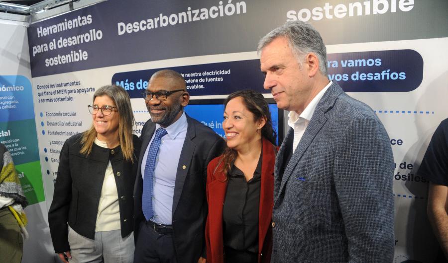Orsi, Cardona, Ortuño y Paseyro en inauguración de Expo Uruguay Sostenible