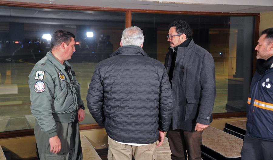 Sánchez en nuevo centro de evacuación