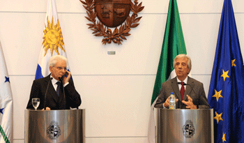 Sergio Mattarella y Tabaré Vázquez