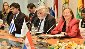 Bonomi y Muñoz en reunión de Ministros de Seguridad y Justicia del Mercosur