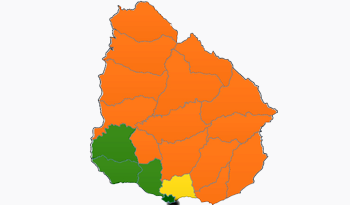 Advertencia naranja para Artigas, Tacuarembó y Rivera Advertencia naranja para Artigas, Tacuarembó y Rivera