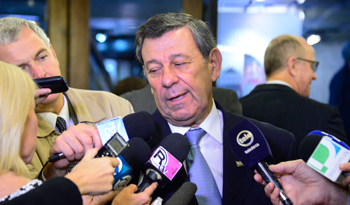 Canciller Rodolfo Nin en declaraciones a la prensa Canciller Rodolfo Nin en declaraciones a la prensa