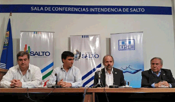 Autoridades de OSE presenta obras en Salto