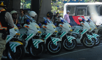 Nuevas motos de la Dirección Nacional de Policía Caminera
