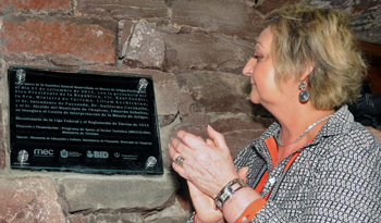 Ministra de Turismo, Liliam Kechichián, en Centro de Interpretación Meseta de Artigas, en Paysandú