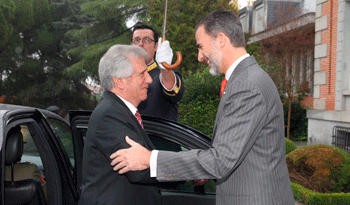 Recepción del Rey Felipe VI al presidente Vázquez