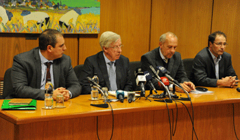 Ferreri, Astori, Toma y Masoller en el Parlamento